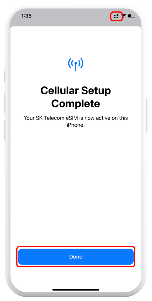 iPhone eSIM setup step 5